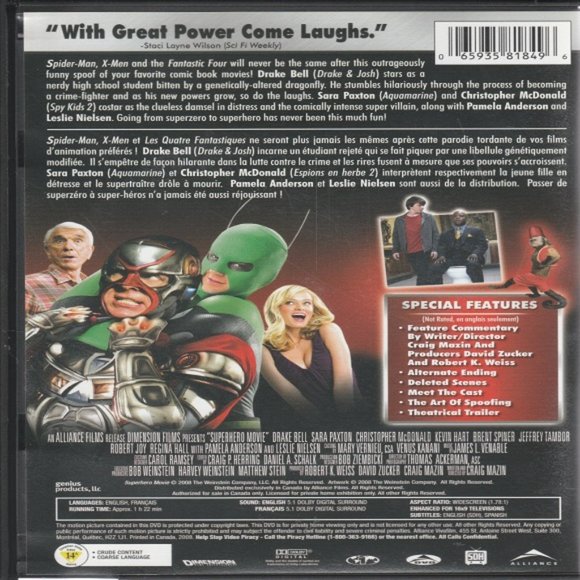 Superhero Movie - 2008 Comedy DVD - Excellent Condition - Picture 2 of 2
